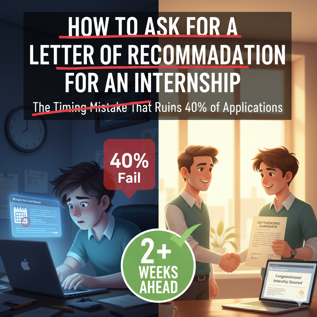 How to Ask for a Letter of Recommendation for an Internship: The Timing Mistake That Ruins 40% of Applications