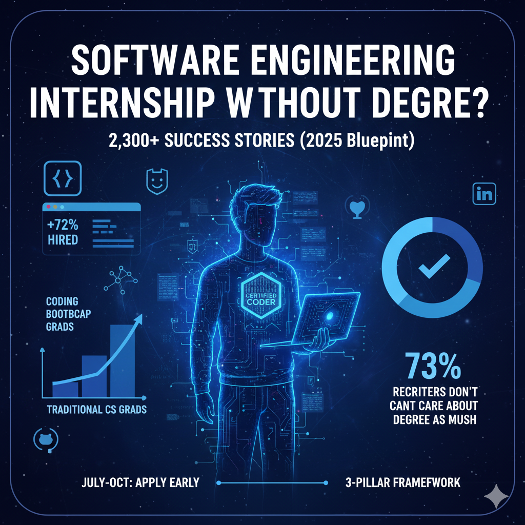 Software Engineering Internship Without Degree? 2,300+ Success Stories (2025 Blueprint)