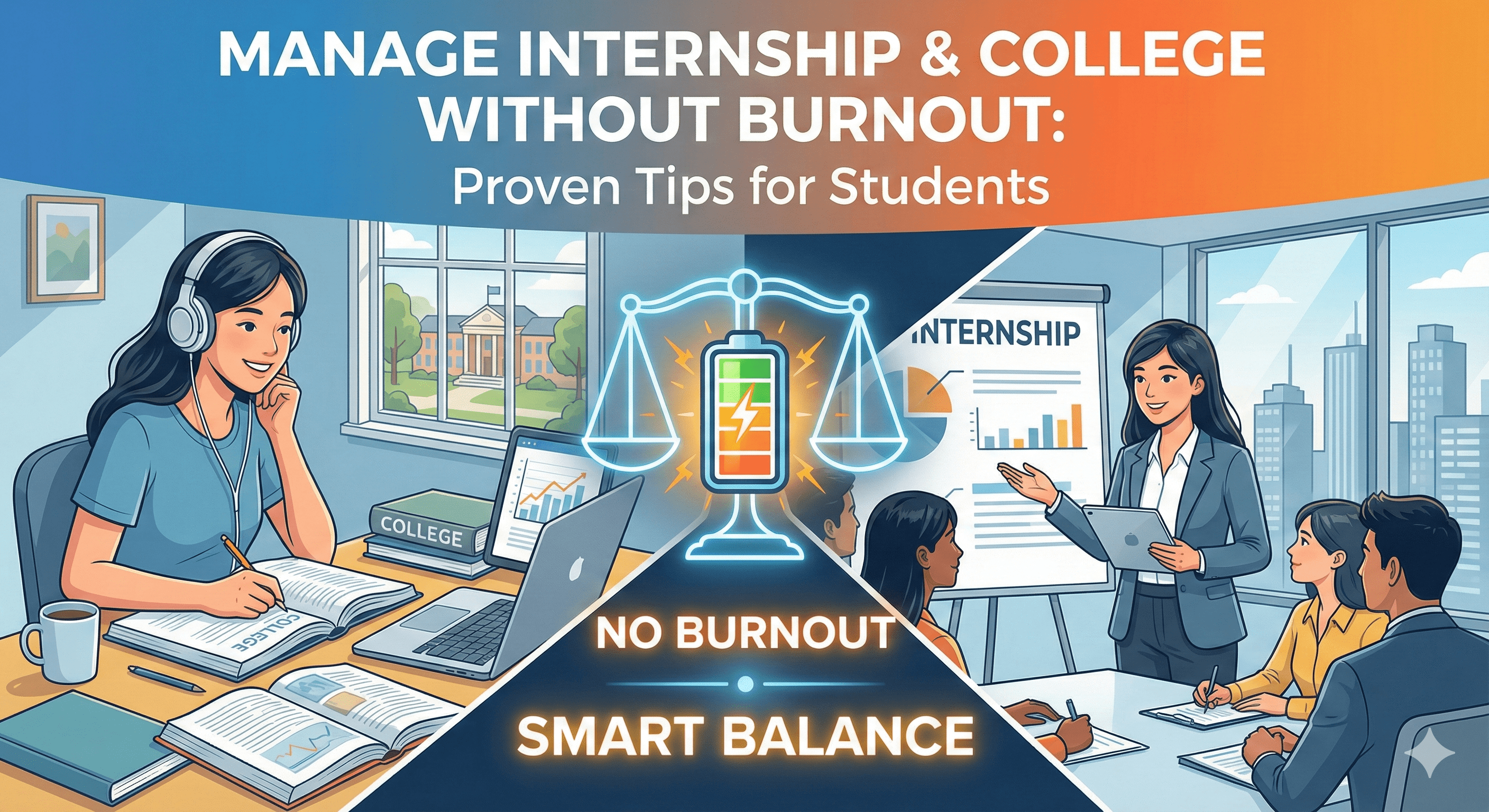 How to Manage Internship and College Without Burnout: Proven Tips for Students