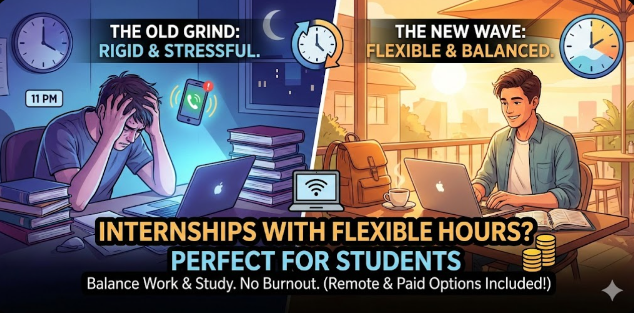 Internships With Flexible Hours? Perfect for Students to Balance Work & Study